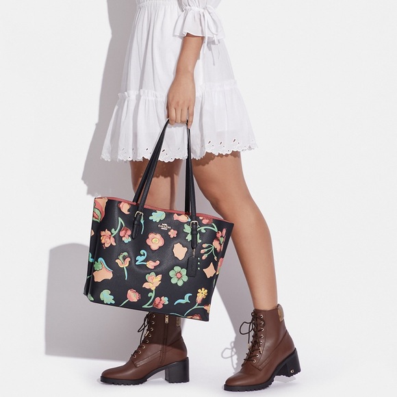 NWT💃Coach Laptop Bag Large Tote With Dreamy Land Floral Print - Picture 10 of 11